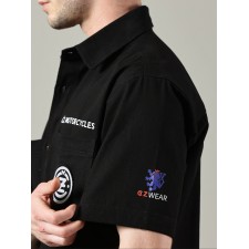 POLOKOŠILE (TRIČKO S LÍMEČKEM) ČERNÉ - ČZ MOTORCYCLES - (UNISEX)